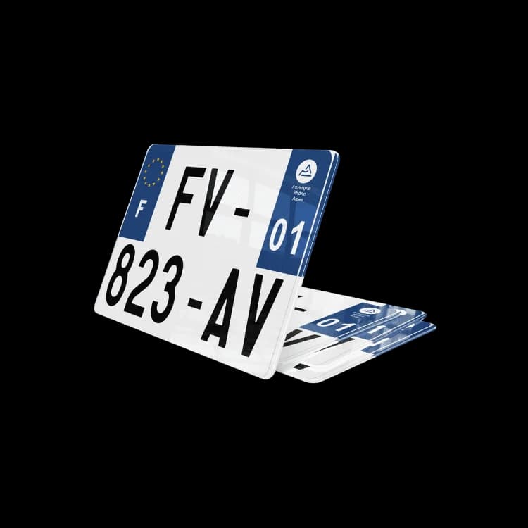 Plaque d'immatriculation format Petite moto