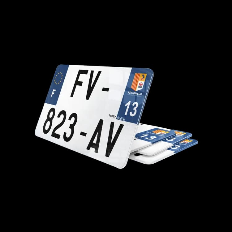Plaque d'immatriculation format Moto